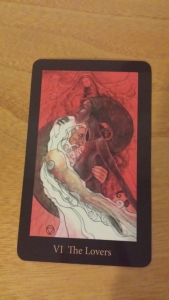 The Lovers card from the Mary-El Tarot deck.